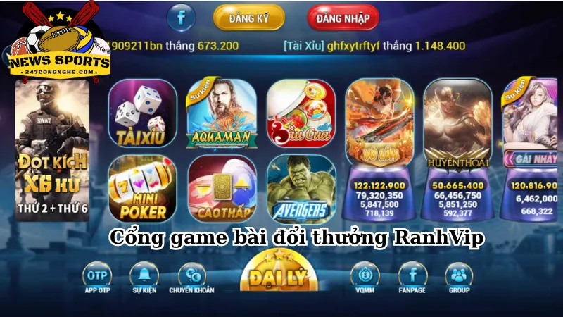 Cổng game bài đổi thưởng RanhVip có gì hấp dẫn người chơi?